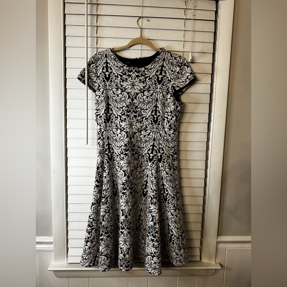 Alfani Black and White Damask Dress